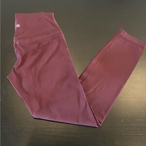 Lululemon Maroon/Burgundy Align Crop 25”